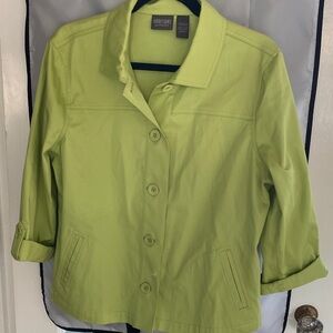 Additions by Chico’s Green Jacket Size 2